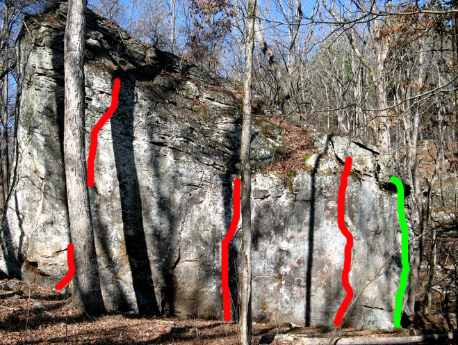 Little wall, purple bolted