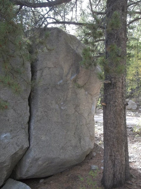 Roadside boulder
