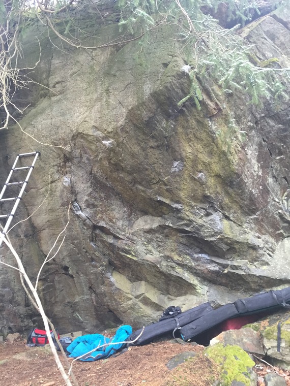 Överhängande väggen