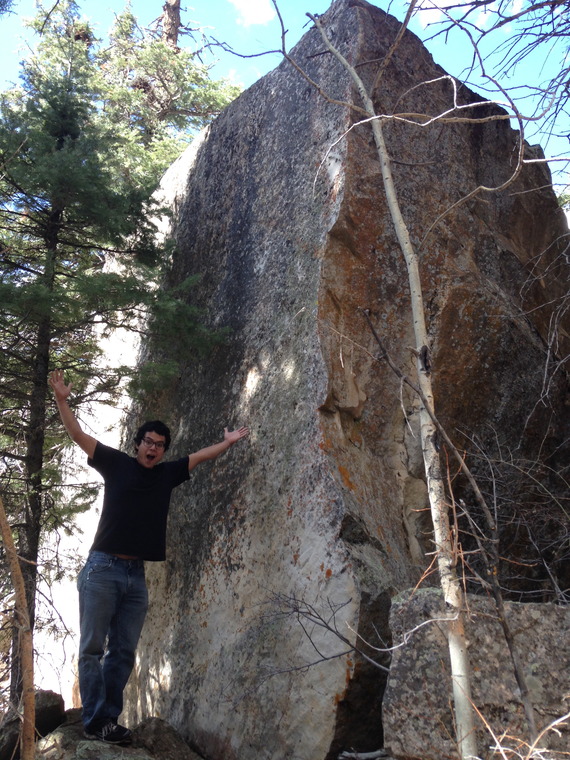 The Gold Arete Boulder