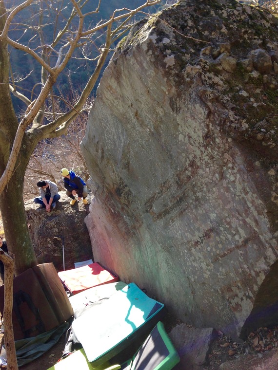Heel traverse boulder (?)