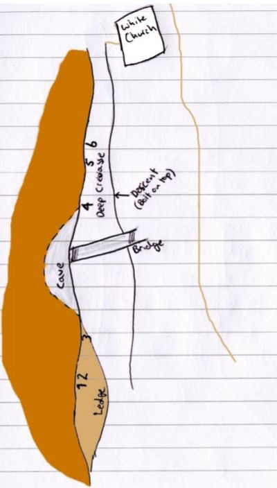 Ravine deep crevasse