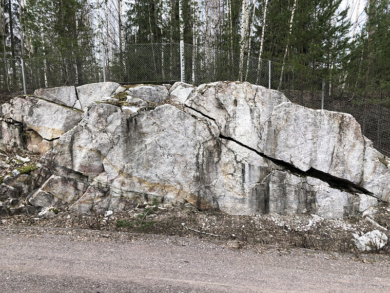 The main climbing face