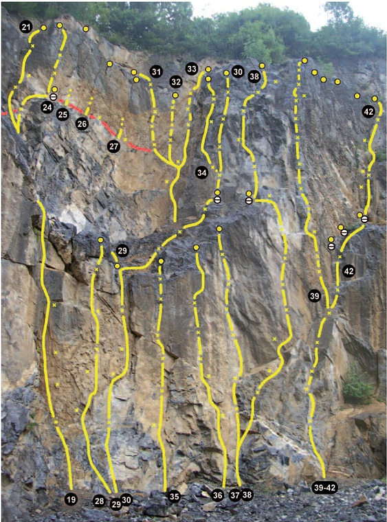 Sector Hillenbergwand - Mittlerer Wandbereich