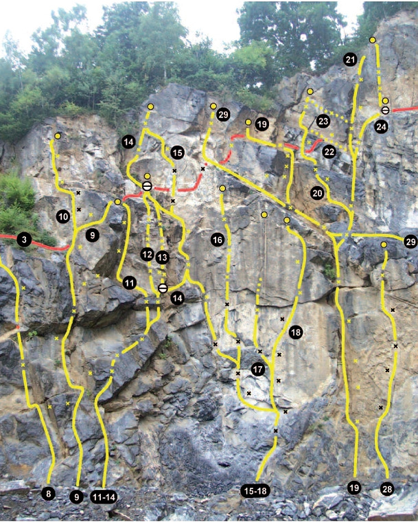 Sector Hillenbergwand - Linker Wandbereich